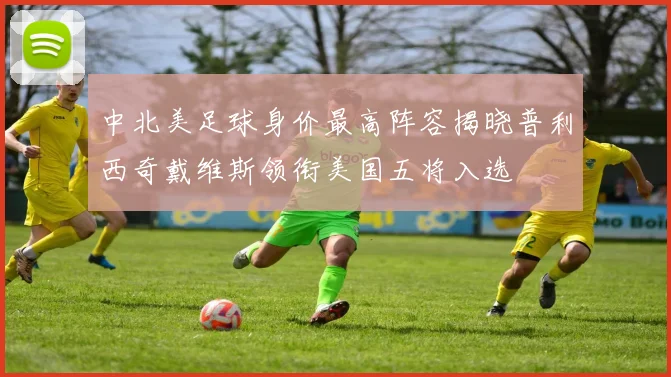 中北美足球身价最高阵容揭晓普利西奇戴维斯领衔美国五将入选